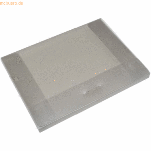 10 x Foldersys Dokumentenbox A4 PP 18mm transluzent rauchtopas