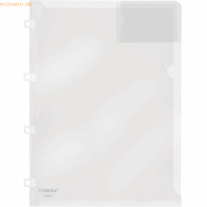 50 x Foldersys Angebotshülle A4 PP mit Abheftlaschen transparent