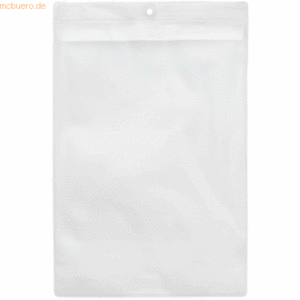 10 x Foldersys Plakat-Tasche A4 PVC mit Klappe Aufhängöse klar transpa