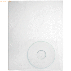 10 x Foldersys Angebotshülle A4 PP mit CD-Tasche transparent