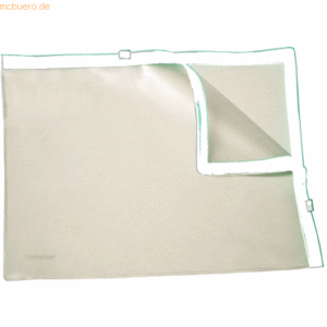 10 x Foldersys Gleitverschlusstasche A4 PVC mit 2 Plastikzips Zipp wei