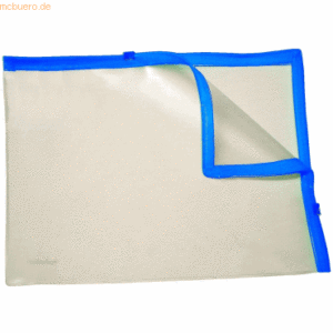 10 x Foldersys Gleitverschlusstasche A5 PVC mit 2 Plastikzips Zipp bla