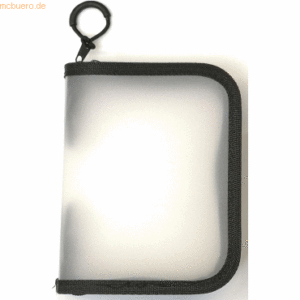 Foldersys Reißverschlusstasche A7 PP schwarz/transluzent Zip schwarz
