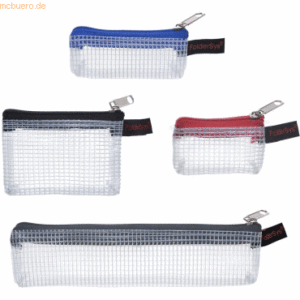 Foldersys Reißverschlusstasche Set PVC 4 Größen farbig sortiert