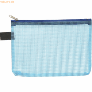 10 x Foldersys Reißverschlusstasche A6 PVC blau