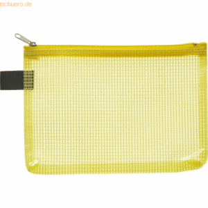 10 x Foldersys Reißverschlusstasche A6 PVC gelb