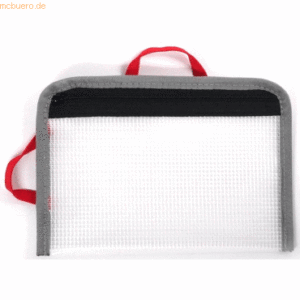5 x Foldersys Reißverschlusstasche Bungee-Bag A6 PVC-frei transparent