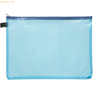 10 x Foldersys Reißverschlussbeutel A4 blau/transparent
