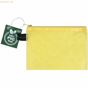 10 x Foldersys Reißverschlussbeutel A6 gelb/transparent