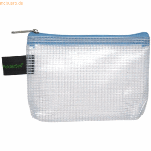 10 x Foldersys Reißverschlusstasche A7 mit Zip hellblau