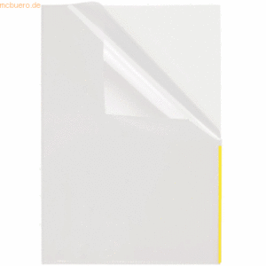 Foldersys Sichthüllen A4 mit Indexstreifen PP VE=100 Stück gelb