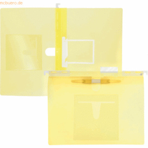 Foldersys Multi-Hängehefter A4 PP U-Clip/Heftzunge gelb transluzent