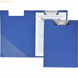 10 x Foldersys Klemmbrettmappe A4 PP blau