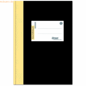 Ursus Geschäftsbuch A4 144 Blatt 80g/qm liniert schwarz