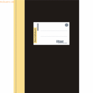 Ursus Geschäftsbuch A5 96 Blatt 80g/qm liniert schwarz