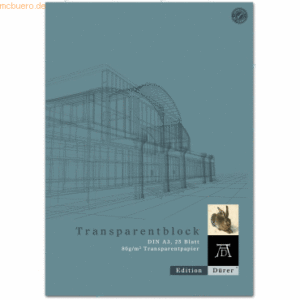 Format-Duerer Transparentpapier A3 80g/qm Block mit 25 Blatt