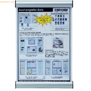 Franken Türschild Clip 330x215mm silber