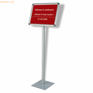 Franken Informationsdisplay silber Aluminiumrahmen A3 quer