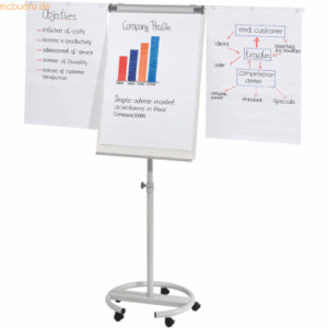 Franken Flipchart Eco Mobil rollbar lichtgrau