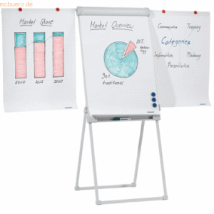 Franken Flipchart Deluxe Standard 67x95cm hellgrau