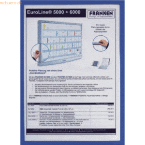 Franken Dokumentenhalter magnetisch A4 blau VE=5 Stück