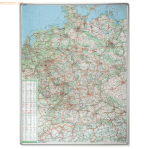 Franken Kartentafel Straßenkarte Deutschland Pinntafel 1:750.000 100x1