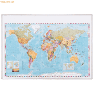 Franken Weltkarte magnetisch 100x140 cm