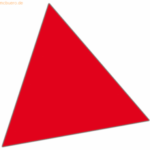 Franken Magnetsymbole Dreieck 20x20mm VE=49 Stück rot