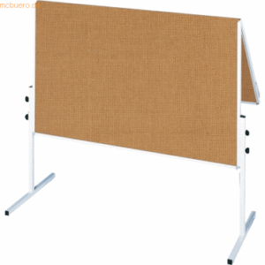 Franken Moderationstafel U-Act!Line 120x150 cm klappbar braun Jute