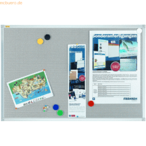 Franken Textiltafel Pin'n'Mag X-tra!Line 90x60cm grau