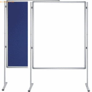 Franken Stellwandtafel Whiteboard/Filz 90x120cm blau