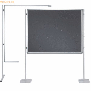Franken Stellwandtafel Whiteboard/Filz 90x120cm grau