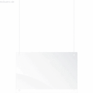 Franken Schutzwand 100x65cm Acrylglas Deckenmontage