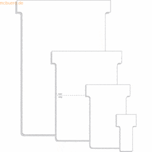 Franken T-Karten Karton Kennzahl 2 85x48mm weiß 100 Stück