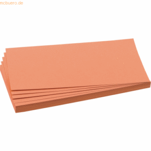 Franken Moderations-Karte Rechteck 205mmx95mm Orange 500 Stück