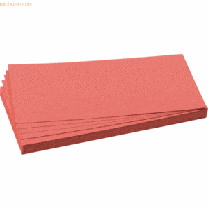 Franken Moderations-Karte Rechteck 205mmx95mm Rot 500 Stück