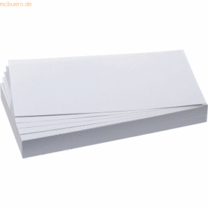 Franken Moderations-Karte Rechteck 205mmx95mm Weiß 500 Stück