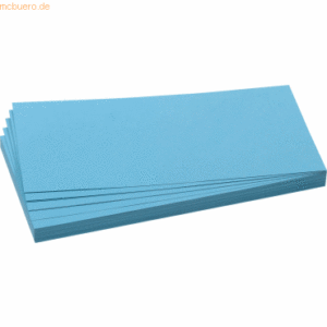 Franken Moderations-Karte Rechteck 205mmx95mm hellblau 500 Stück