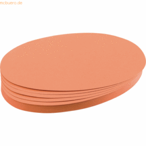 Franken Moderations-Karte Oval 190mmx110mm Orange 500 Stück