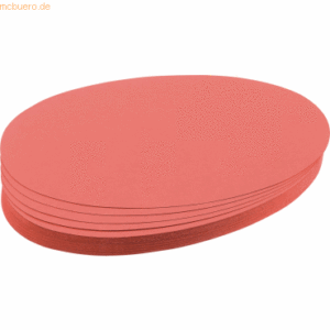 Franken Moderations-Karte Oval 190mmx110mm Rot 500 Stück