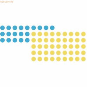 Franken Moderationsklebepunkt Kreis 19mm blau und gelb 1000 Stück