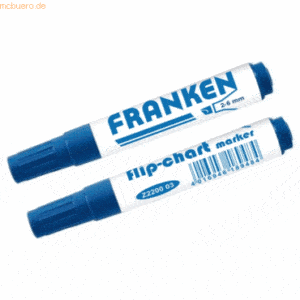 Franken Flipchartmarker nachfüllbar 2-6mm blau 1 Stück