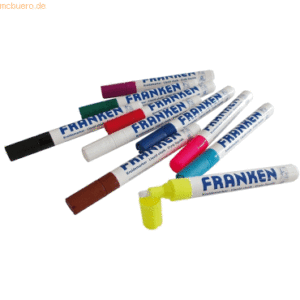 Franken Kreidemarker 2-5mm farbig sortiert VE=10 stück