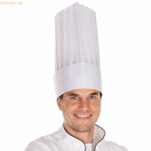 5 x HygoStar Kochmütze Le Grand Chef verstellbar 25cm weiß VE=10 Stück