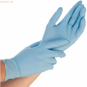 10 x Hygonorm Nitril-Handschuh Safe Fit puderfrei XL 24cm blau VE=200