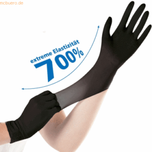 10 x HygoStar Nitril-Handschuh Safe Super Stretch puderfrei XL 24cm VE