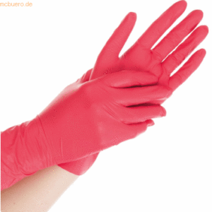 10 x HygoStar Nitril-Handschuh Safe Light puderfrei S 24cm rot VE=100