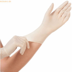 Hygonorm Latex-Handschuh Grip Light puderfrei M 24cm weiß VE=100 Stück