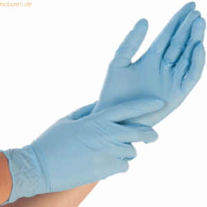 10 x HygoStar Nitril-Handschuh Safe Premium puderfrei XL 24cm blau VE=