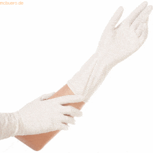 10 x HygoStar Nitril-Handschuh Safe Long puderfrei XL 30cm weiß VE=100